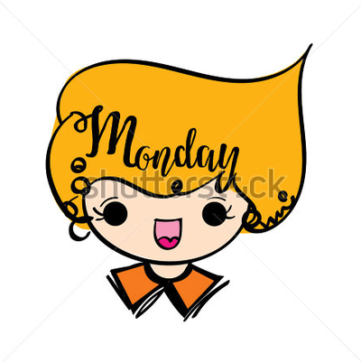 Week, Sunday, Monday, Tuesday, Wednesday, Thursday, Friday, Saturday Happy  Day Girl Character illustration vector file - Princessmi illustration &  graphic design